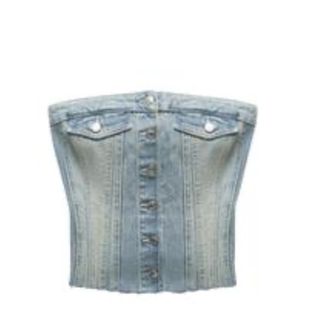 Zara Denim tube Top